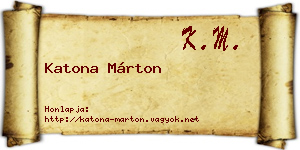 Katona Márton névjegykártya