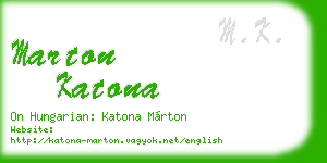 marton katona business card