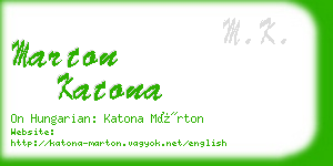 marton katona business card